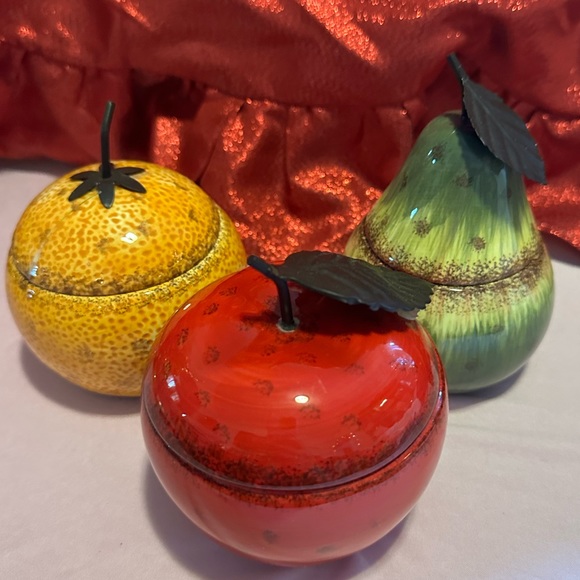Better Homes And Gardens Other - Set of 3 Fruit Mini Canisters Better Home and Gardens for Home Interiors